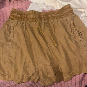 Brown Free People Baggy Shorts